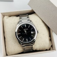 Seiko Essentials SUR311 Black Dial Men's Stainless Steel Quartz Watch 40.2mm picture