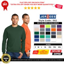 Jerzees 562M Adult NuBlend Fleece Fashion Crew Long Sleeves Stylish Sweatshirt picture