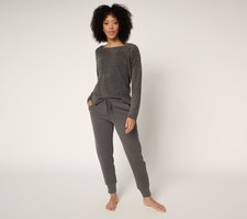 Barefoot Dreams Women's Sleepwear Sz L CozyChic Ultra Lite Top w Black A453890 picture