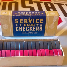 Parker Brothers Service Club Checkers Vintage Strategy Board Game 1940 2P picture