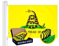 Heavy Duty Double Sided Embroidered Dont Tread on Me Gadsden Flag 3x5 ft, G128 picture