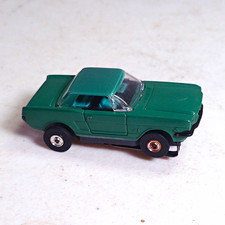 HTF Aurora T-Jet HO Scale Slot Car,Olive Green Mustang Vintage Read Description picture