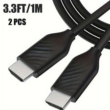 2 PCS 4K HDMI 2.0 Cable 18Gbps HDR 60Hz High Speed for MacBook PS5 Xbox PC 3.3ft picture