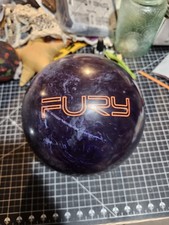 USED - 15lb Brunswick Fury, Single Drill, Plugged Thumb, Original picture