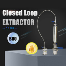 1/4 LB 120G Closed Loop Extractor Essential Oil Hemispheric Dewaxing 1.5x18