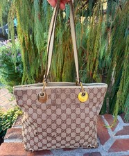Auth Gucci GG Canvas Vintage Purse Bag Italy US Seller Damaged picture