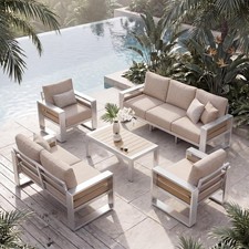 Aluminum Patio Furniture Set Luxury Outdoor Sectional 6