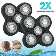 2PCS 5 Blades Floating Shaving Bald Replacement Shaver Head For Electric Razprs picture