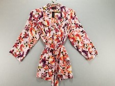 NWT Lane Bryant Kimono Floral Belted Wrap Pockets Pink Size 26/28 picture