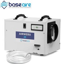 Baseaire Airwerx 55 113 Pints Crawlspace Dehumidifier Beige w/ 6.5ft Drain Hose picture
