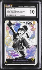 Monkey D Luffy ST29-001 CGC 10 One Piece ENGLISH Alt Art Egghead picture