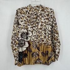 Chicos Womens Boho Abstract Floral Animal Print Size 1 US M Safari Jungle Artsy picture