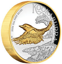 2026 Gilt High Relief Kookaburra 2oz $2 Silver Proof Coin *2000 Mintage* picture