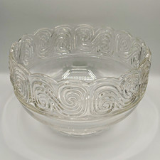 Tiffany & Co. Louis Comfort Tiffany Collection Clear Glass Swirl Round Bowl 8'' picture