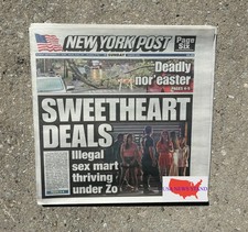 NEW YORK POST - SUNDAY SEPT 27, 2026 (NOR'EASTER SLAMS NJ - NY EAST COAST) picture