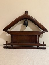 Antique Southeast Asian Wooden Weaving Loom Reed Wall Hanger Fabric Valet with B picture