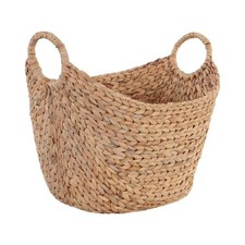 Extra Large Natural Water Hyacinth Boat Decorative Storage Basket picture