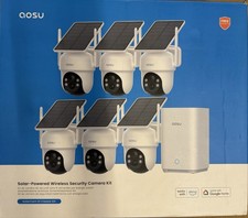 Security Cameras Outdoor Wireless, 6Cam Kit, Solar Powered.360 Pan 5MP NEW(open picture