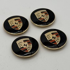 Porsche 911 912 356 C Enameled Hubcap Crest Set REU Wheel Cover HUB CAP 644 picture