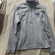 Patagonia Men's Micro D 1/4-Zip Fleece Pullover Large Feather Grey STY26278 picture