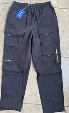 Black Cargo Pants Sixth June Paris Men’s Size Small MSRP $89 New FAST SHIPPING picture