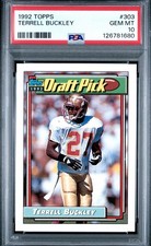 TERRELL BUCKLEY RC 1992 Topps #303 FSU Seminoles | 🏈Packers PSA 10 picture