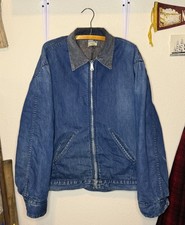Vintage 1970s Sears Blanket Lined Denim Jacket Size Large picture