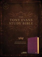 CSB Tony Evans Study Bible, Red Imitation Leather, Black Letter, Study Notes and picture