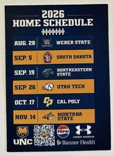 2026 NORTHERN COLORADO BEARS Schedule 🏈 College Football Sked ‼️COOL HOME CARD picture