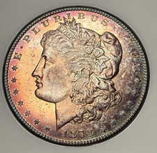 VERY RARE Stunning MS65-PL 1878-S U.S. Morgan Dollar (Beautifully Toned) KM 110 picture