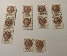 VTG ITALIAN 100 Lire Syracuse Stamps w/ Rare Watermarks, Covers, MNH Stamp #604 picture