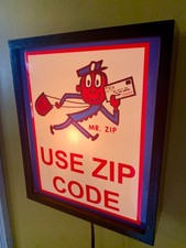 Mr. Zip Post Office Postal Carrier Man Cave Bar Retro Lighted Advertising Sign picture