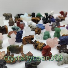 100pcs Mix Natural Quartz Crystal Mini Animal Carved Crystal Skull - wholesale picture