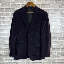 Barneys New York Men Corduroy Sport Coat Dark Purple Made in Italy Size 52 / 42L picture