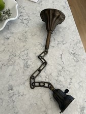 Antique Hanging Light Sheffield Pendant Original Vintage Brass 1910 Era picture