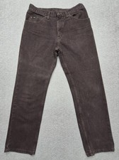 Vintage Lee Jeans Mens 30x30 Brown Straight Leg 100% Cotton Workwear 90s Denim picture