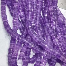Light Purple Amethyst Gemstone Beads,Center Drilled Beads,6-7mm Semi Precious picture