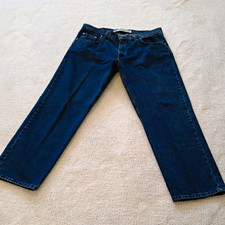 Arizona Jean Company Premium Denim Relaxed Straight Dark Wash Blue Jeans 38 picture