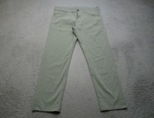 Western Rise Pants Mens 34 Green AT Pant Nylon Stretch Chino Casual Travel picture