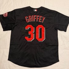 Cincinnatti Reds Ken Griffey Black Jersey Mens Sizes Stiched picture