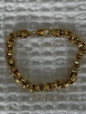 8 Inch gold Bracelet Marked 750 Italy picture