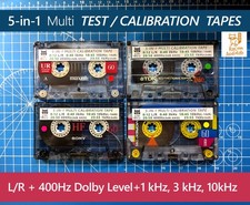 5-in-1 Test/Calibration cassette tape: L/R,level,speed,azimuth. TDK-Sony-Maxell+ picture