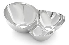 Nambé Pulse Chip Collection Chip & Dip Bowl 7.5”x9.5”x4” Stainless Steel NEW picture