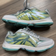 Ryka Devo Plus 3 Womens Walking Shoes Gray Yellow Iridescent Sneakers Size 9M picture