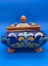 Authentic Caltagirone ceramic piece, handcrafted in Sicily, Italy. signed picture