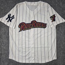 Scranton Wilkes-Barre Rail Riders SGA Jersey Mens XL White Yankees Fan #1 2013 picture