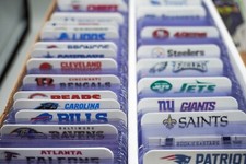 32 Custom NFL Logo & Team Labels For Tall BCW Card Dividers. LABELS ONLY picture