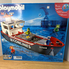 Vintage 2005 PLAYMOBIL 4472 CONLINES TITAN Cargo Ship NEW Factory Sealed picture