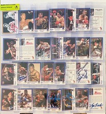 1991 KAYO Boxing 30 Card Autograph lot RARE signed Paez Gatti Haugen Benton Auto picture