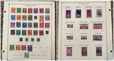 1938-1940 US STAMPS LOT ON ALBUM PAGE PRESIDENTS GOLDEN GATE CORONADO WORLD FAIR picture